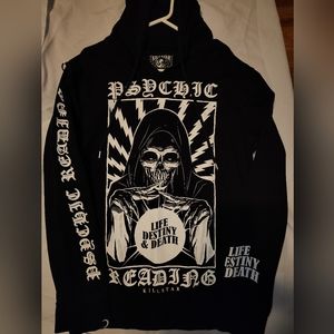 Killstar graphic skeleton psychic pullover sz L